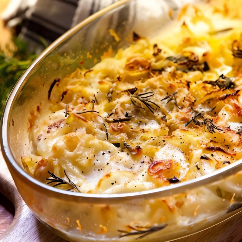 Картофельный пирог с семгой