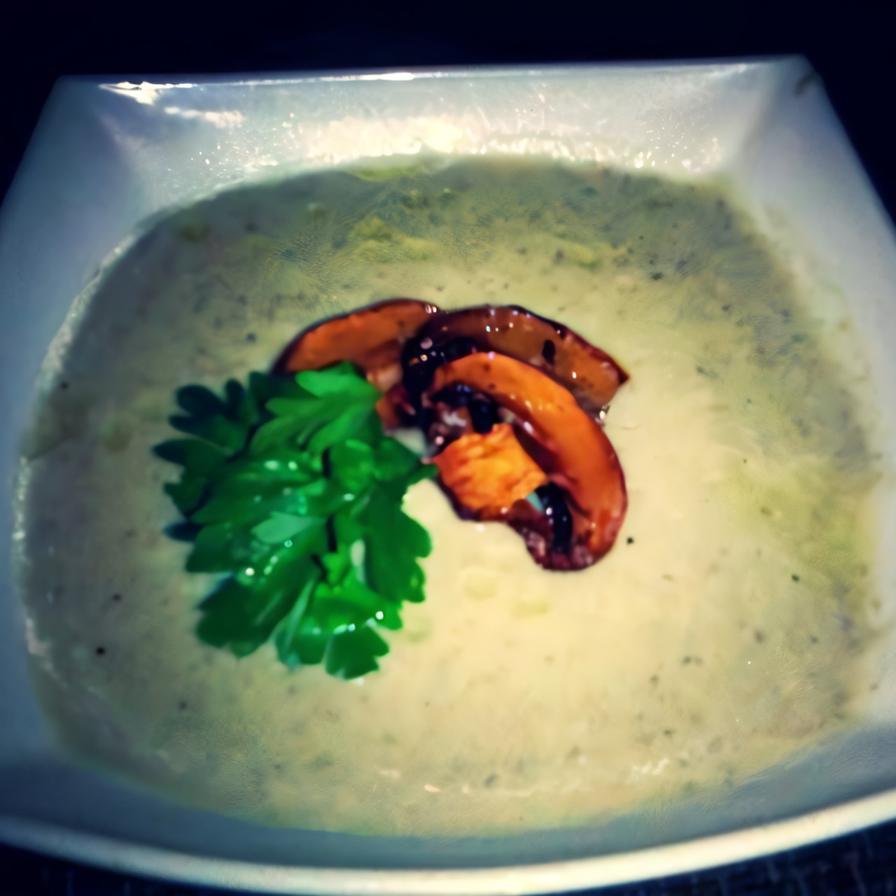 Картофельный суп-пюре с шампиньонами