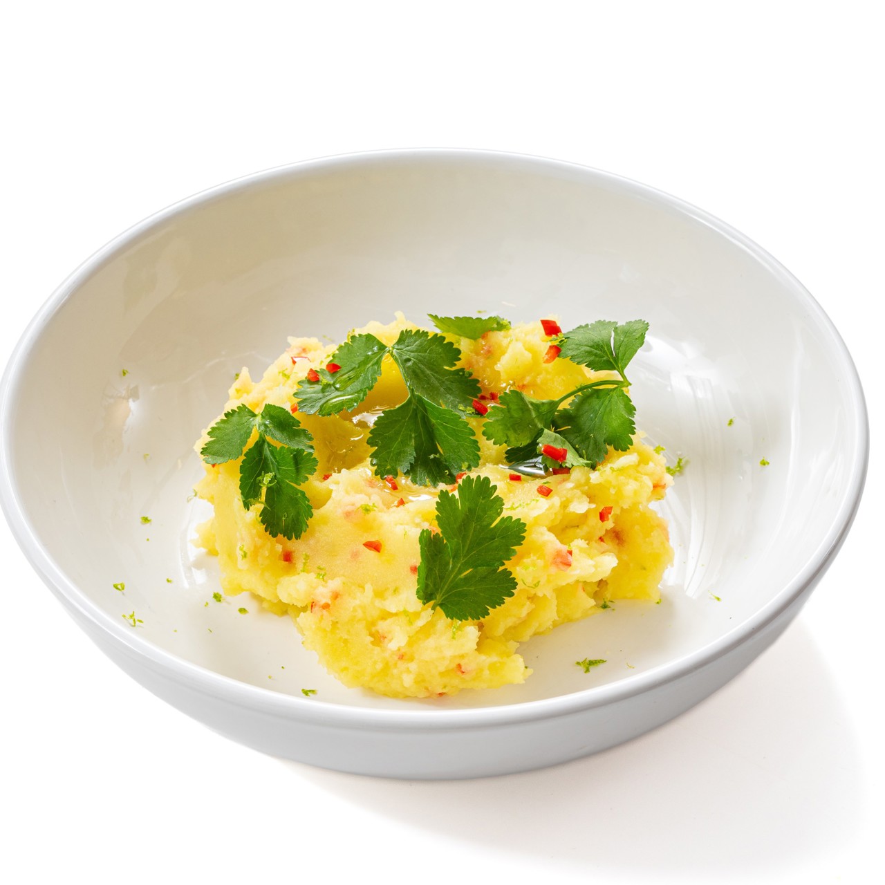 Картофельное пюре с лаймом и чили