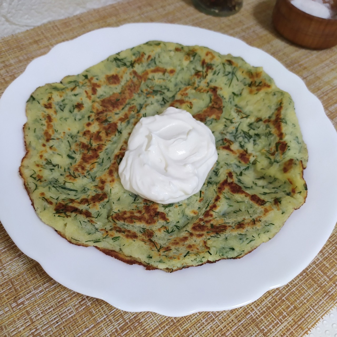 Картофельные лепешки с зеленью