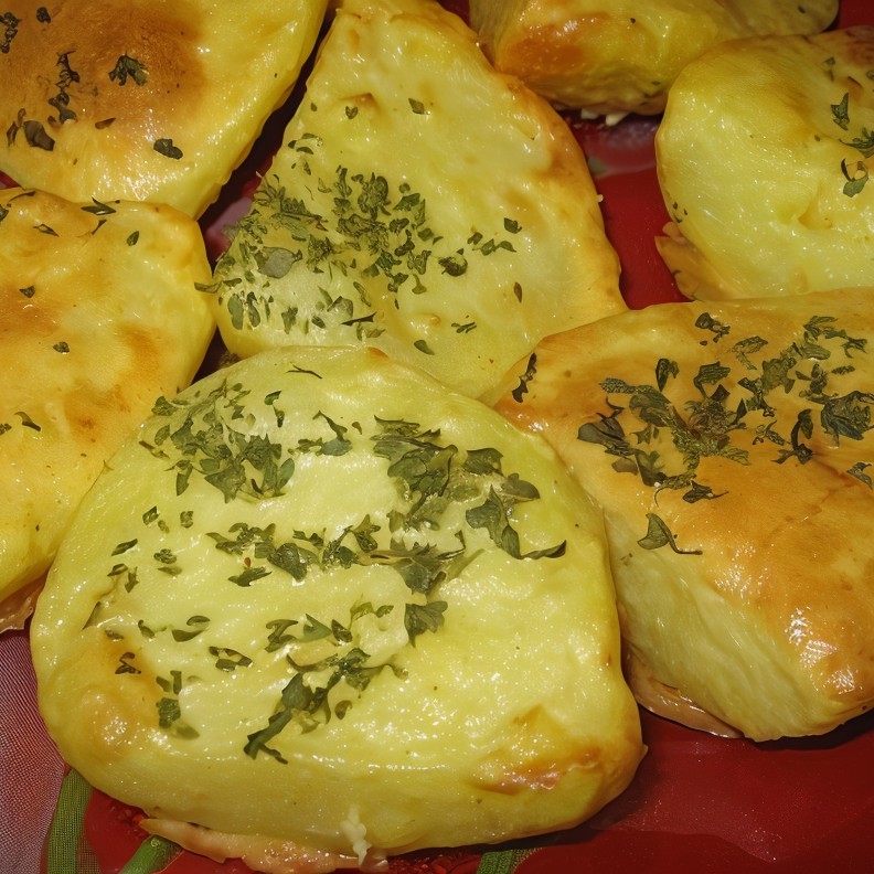 Картошка под майонезом с прованскими травами, запеченная в микроволновке