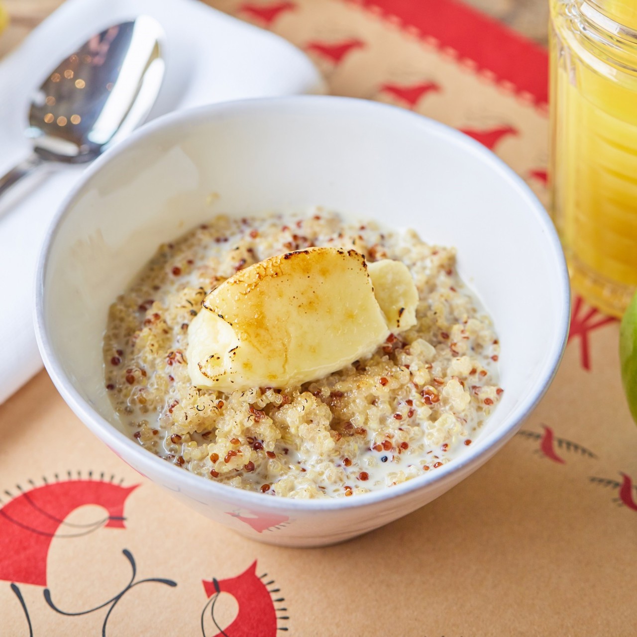 Каша из киноа с лимонным крем-брюле