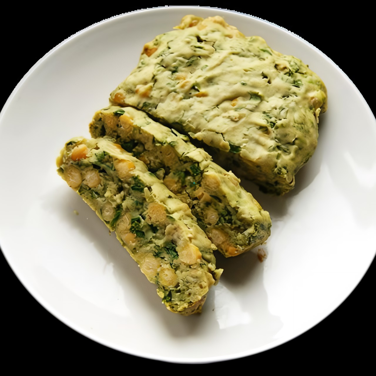 Кекс из нута и шпината