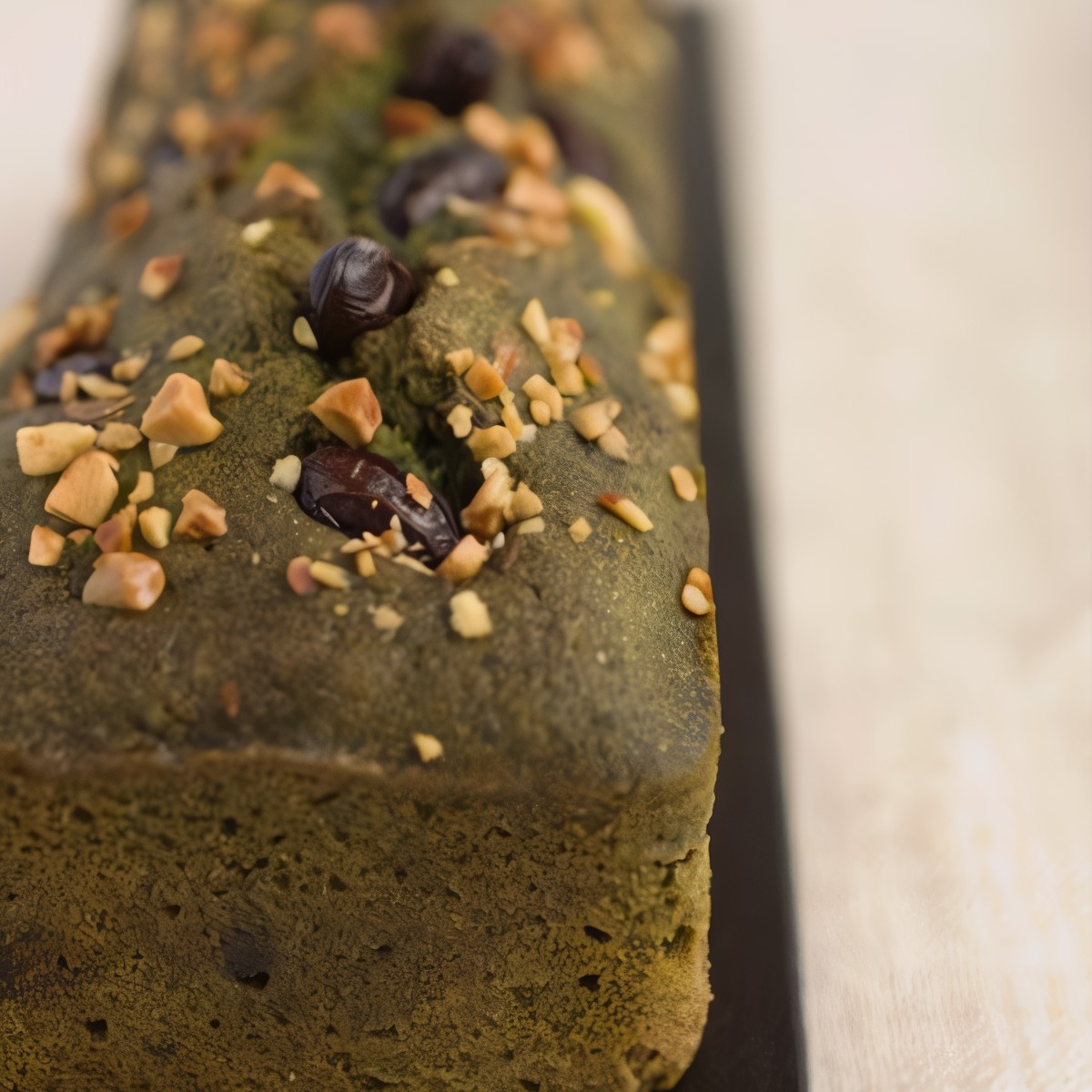 Кекс из зеленого чая с каштанами