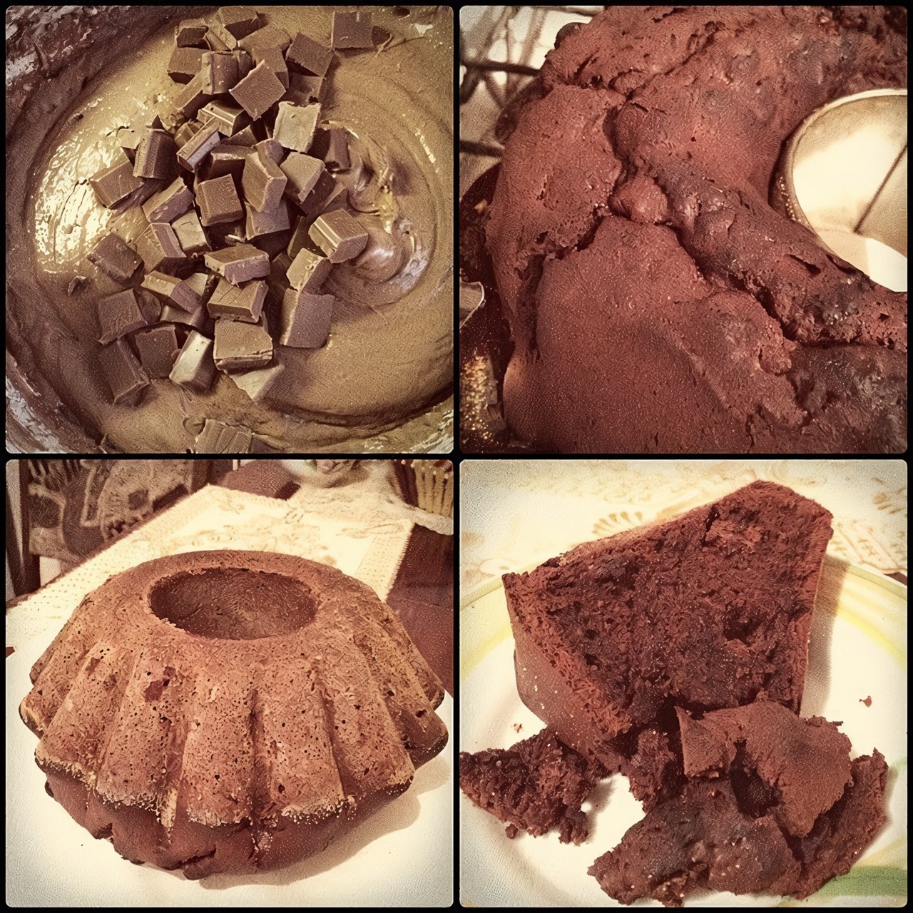 Кекс на кефире с кусочками шоколада