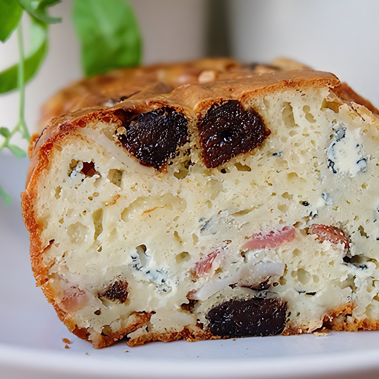 Кекс с голубым сыром и черносливом