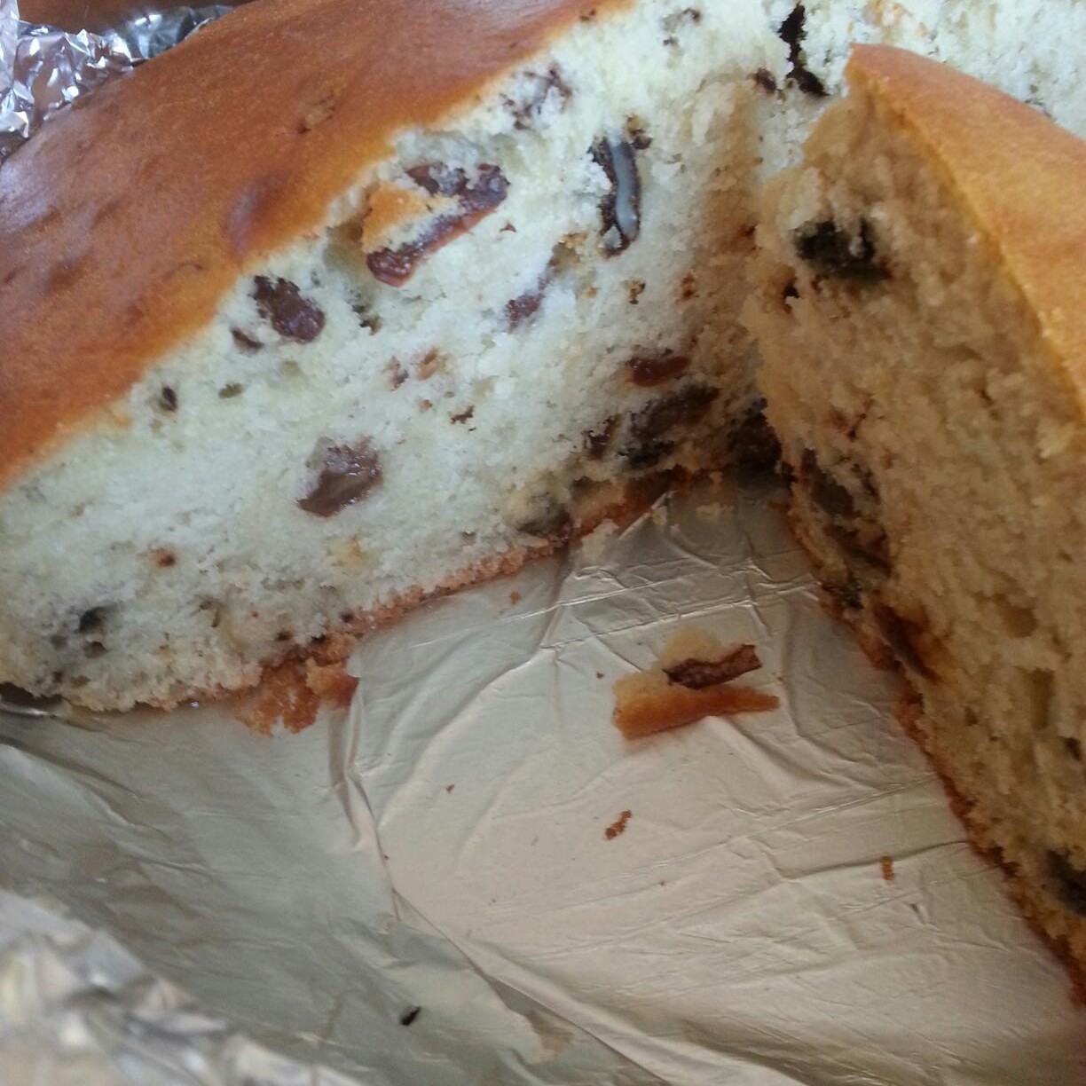 Кекс с изюмом на кефире