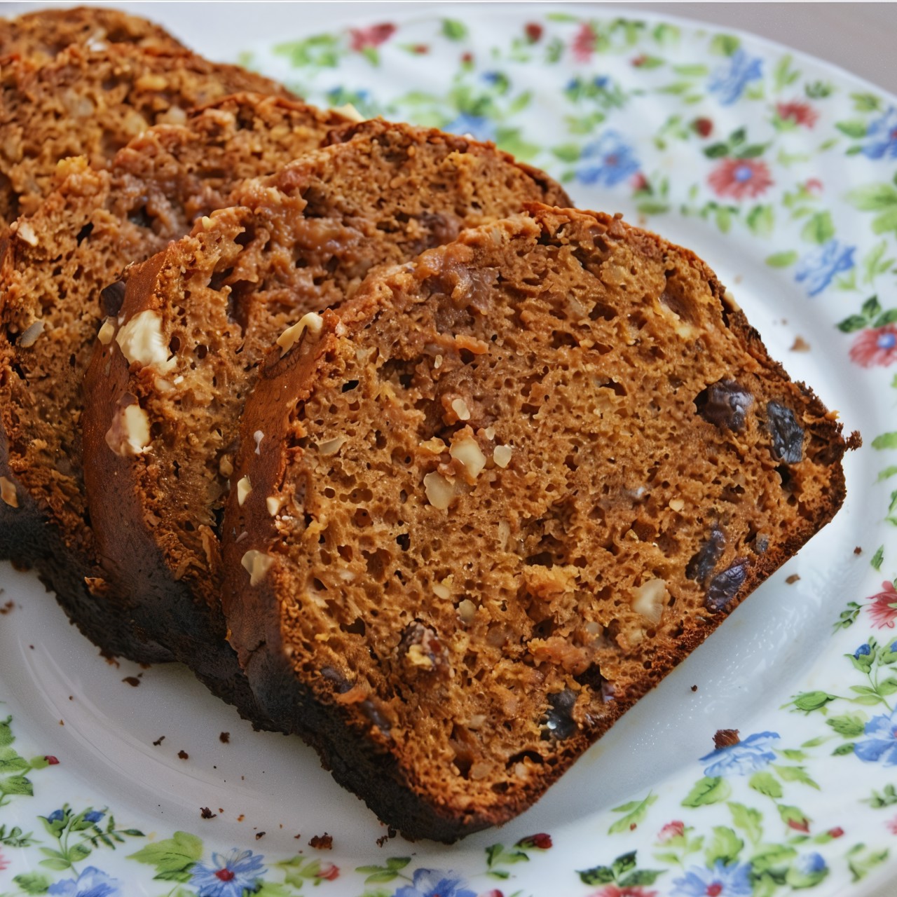 Кекс со сгущенным молоком, орехами и изюмом