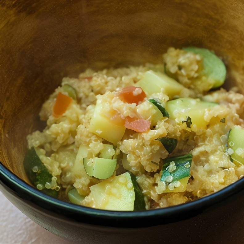 Киноа с овощами и специями