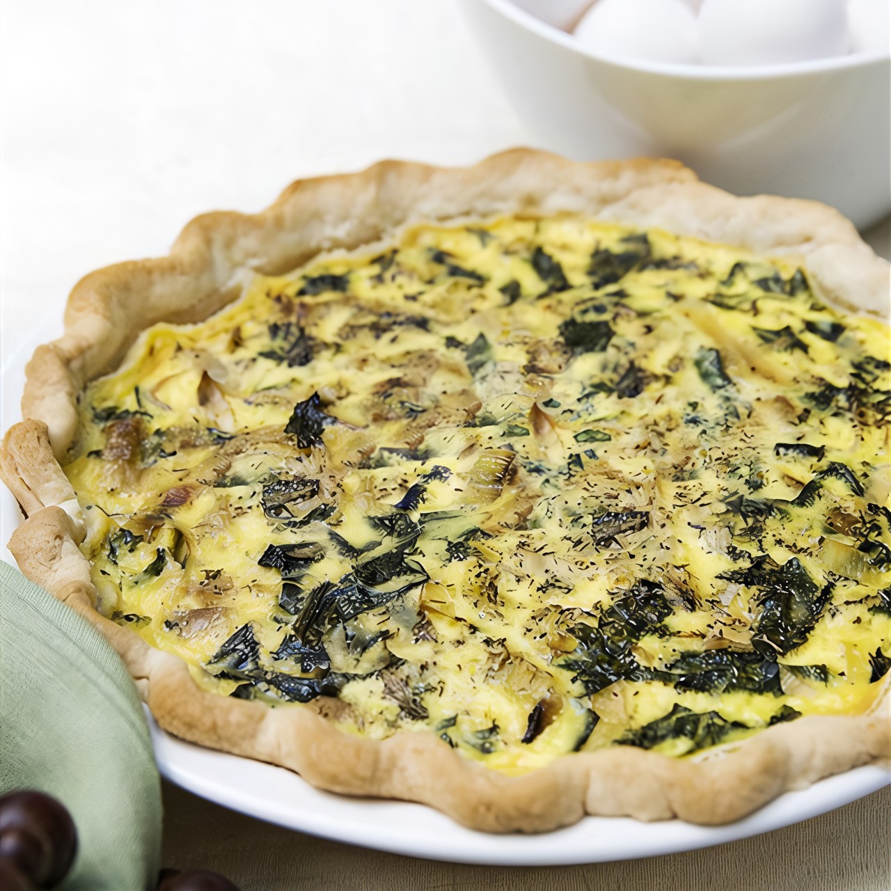 Киш со шпинатом и рикоттой