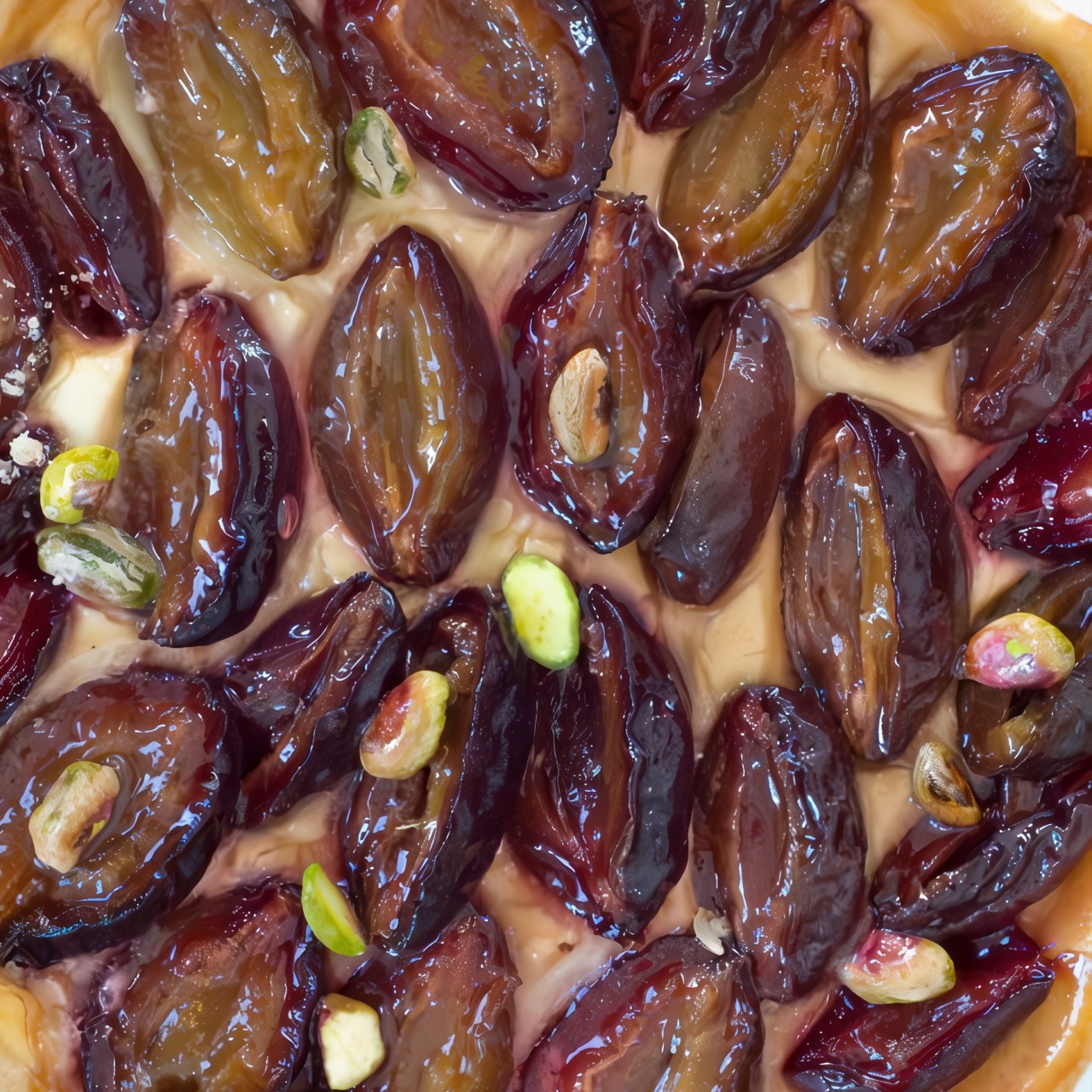 Клафути со сливами и шоколадом