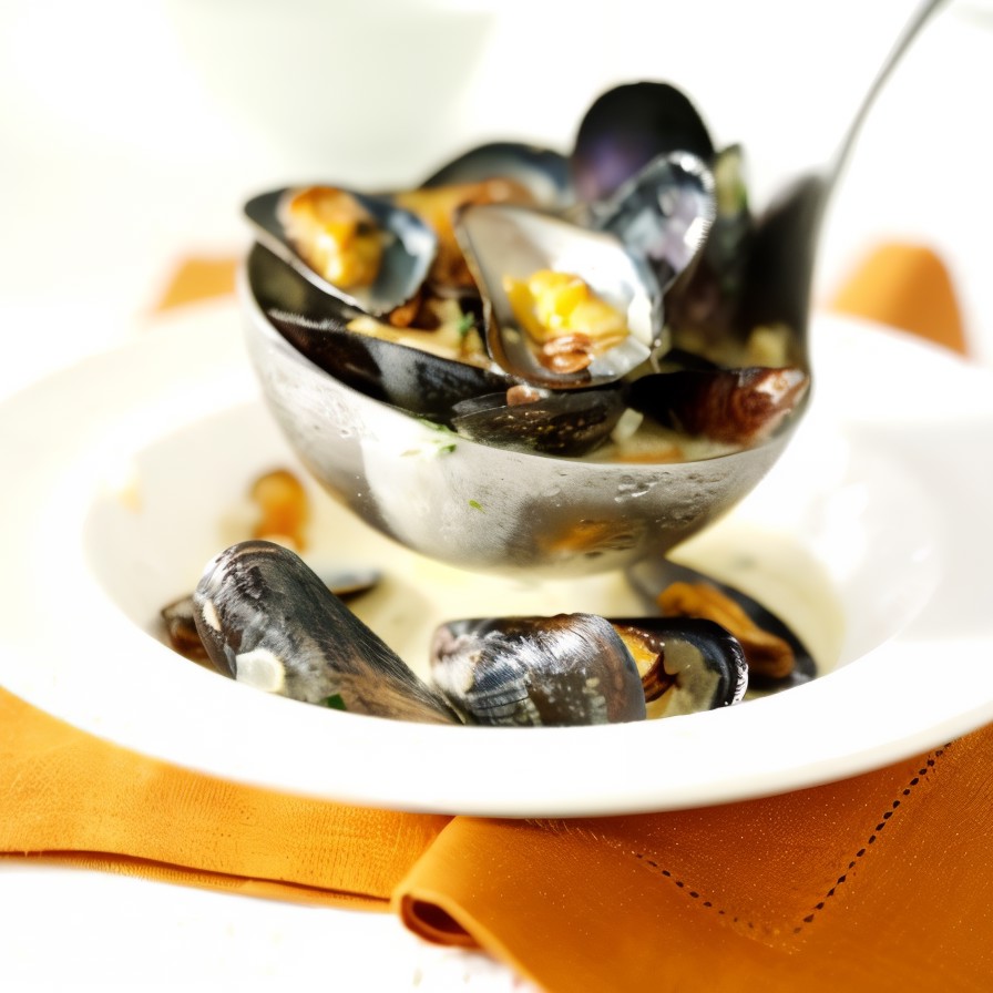 Классические французские мидии (Moules Mariniere)