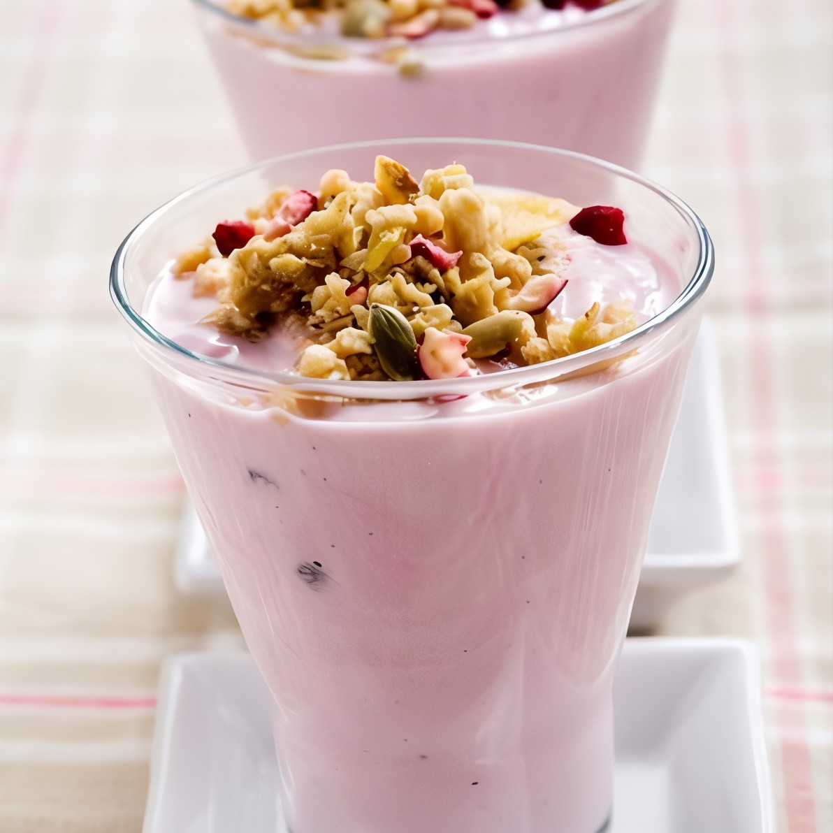 Клюквенные мюсли с йогуртом