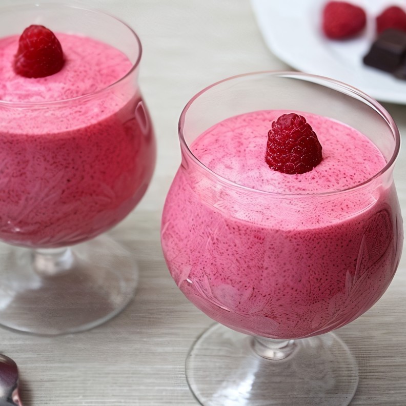 Клюквенный мусс с манкой