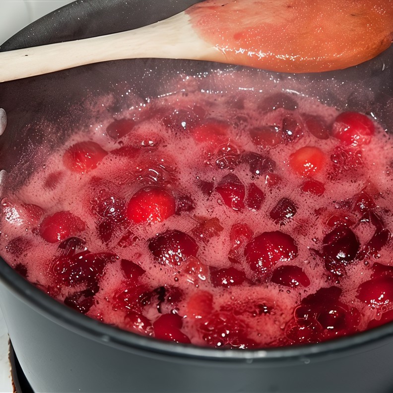 Клюквенный соус с белым луком и светлым изюмом