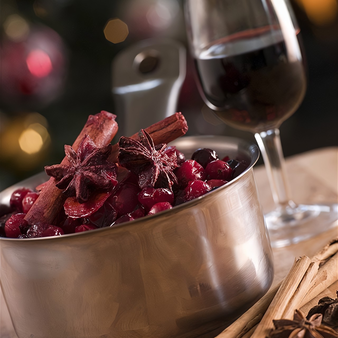 Клюквенный соус с портвейном и корицей