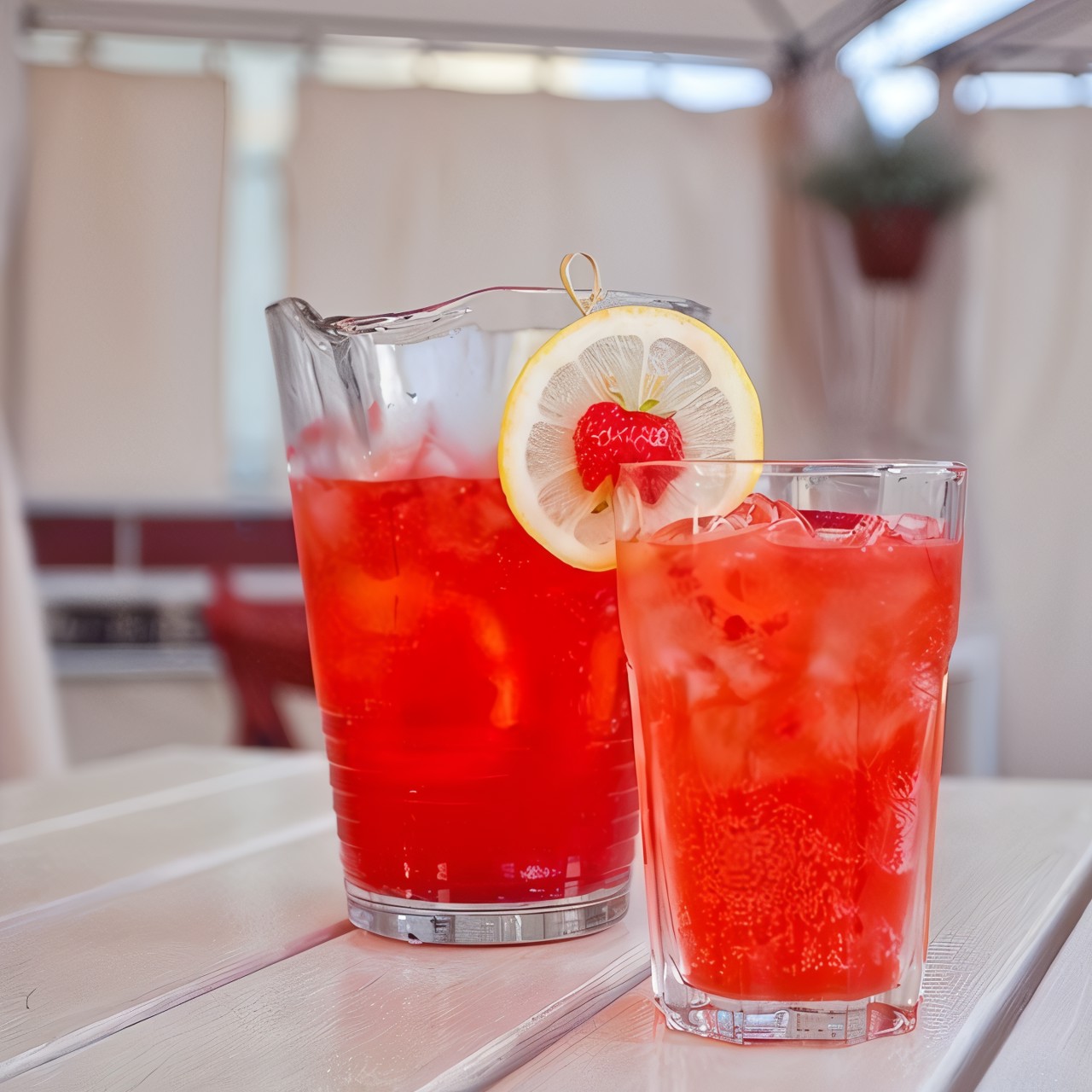 Клубничный газированный лимонад «Шик»