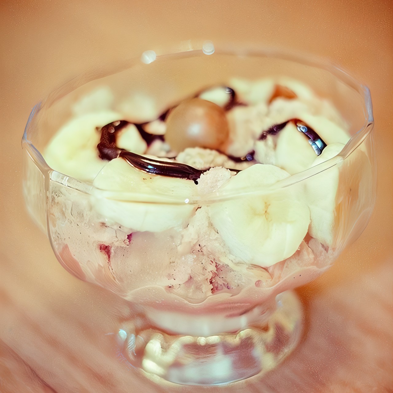 Кофейно-ванильное мороженое с тоффи