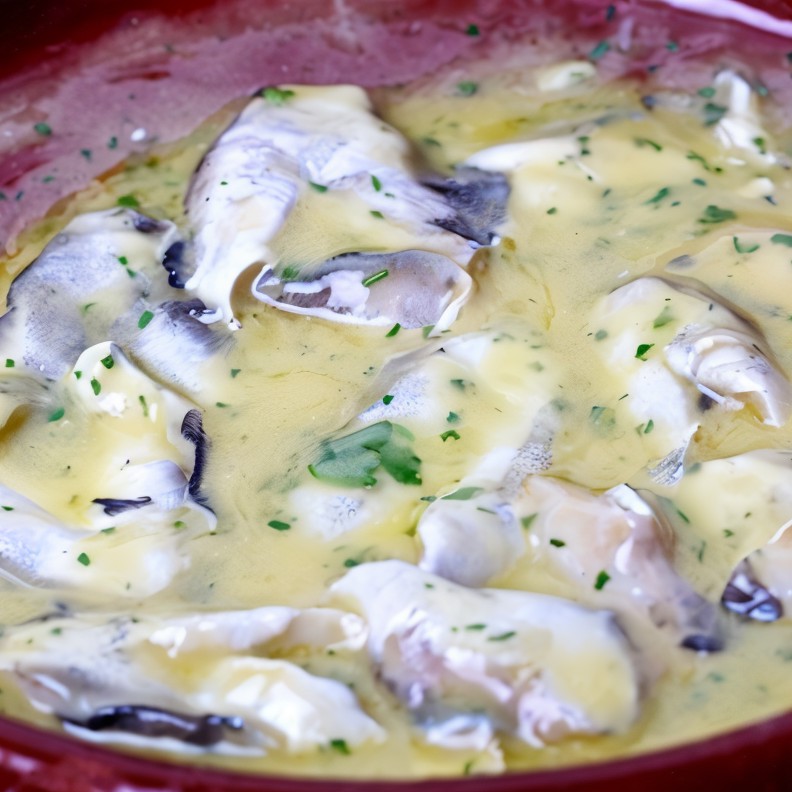 Кокочас в зеленом соусе