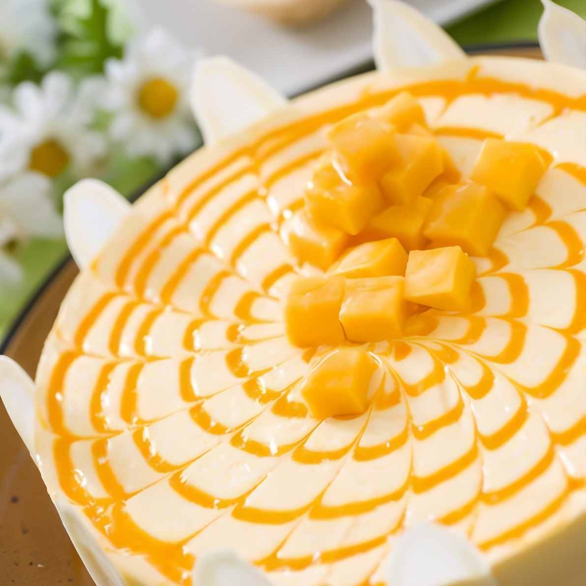 Кокосовый торт с манго