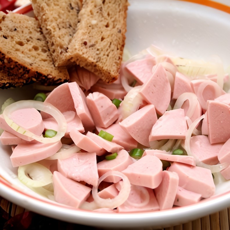 Колбаса с луком