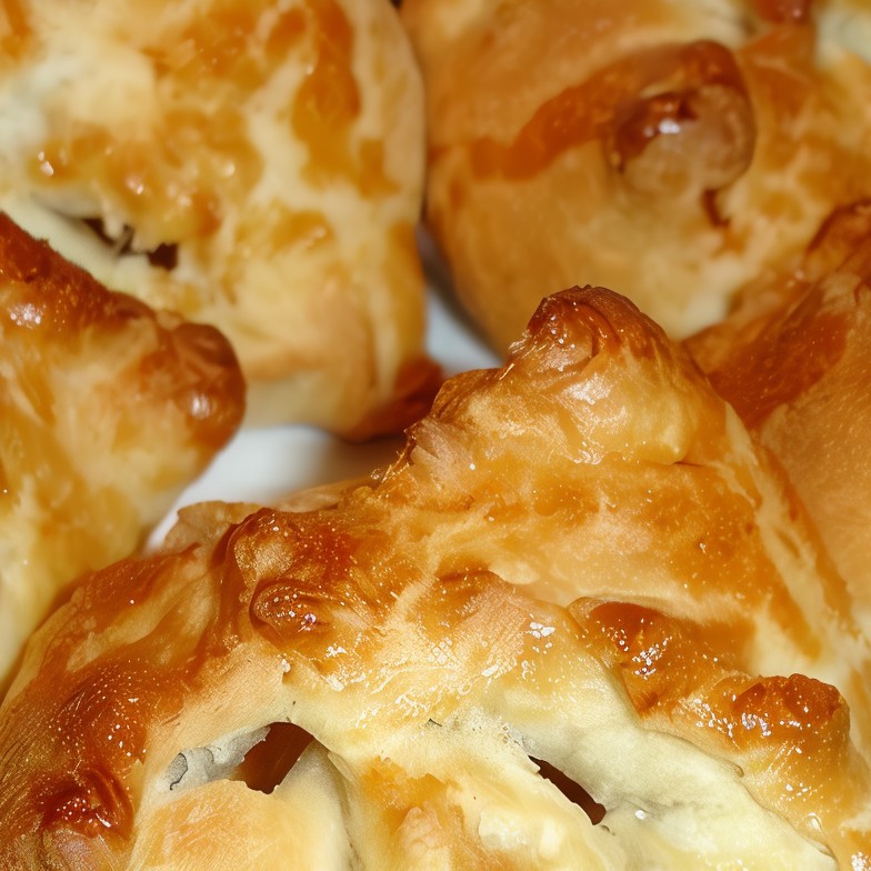 Конвертики с яблоком, изюмом и корицей