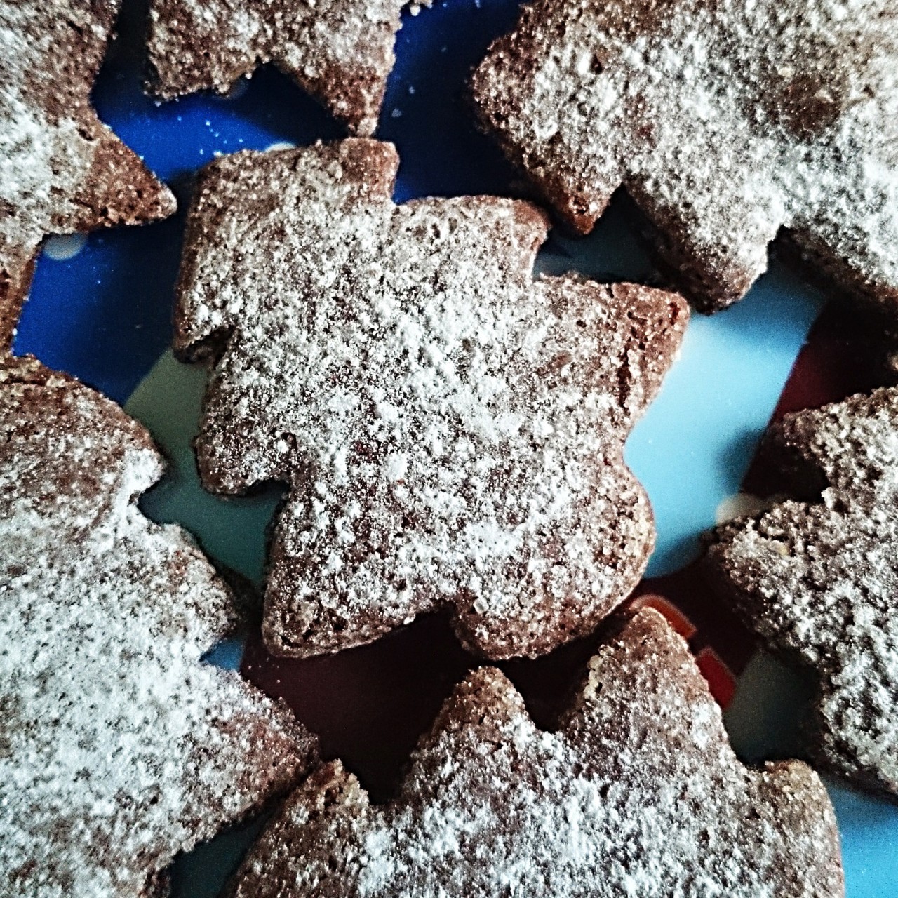 Корично-шоколадное новогоднее печенье