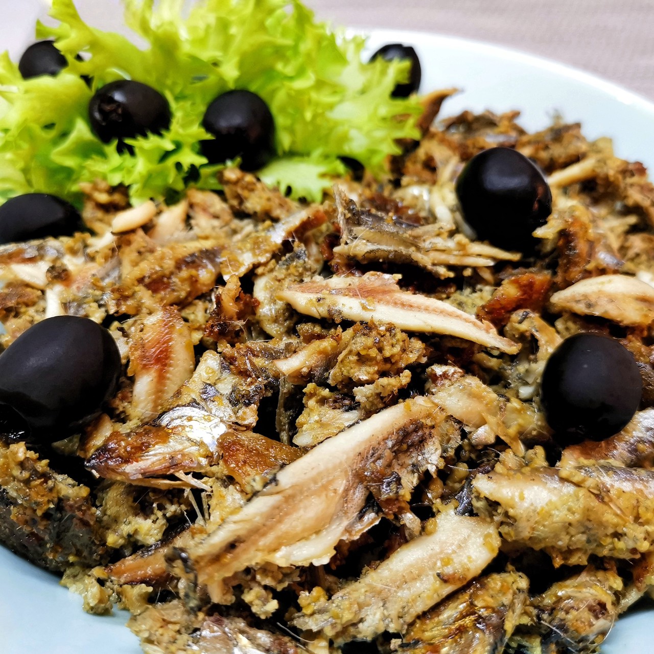 Корюшка, жаренная в тыквенной муке