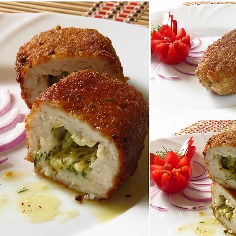 Котлеты из курицы с сыром и укропом