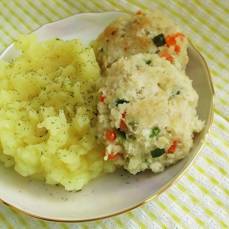 Котлеты из трески с овощами