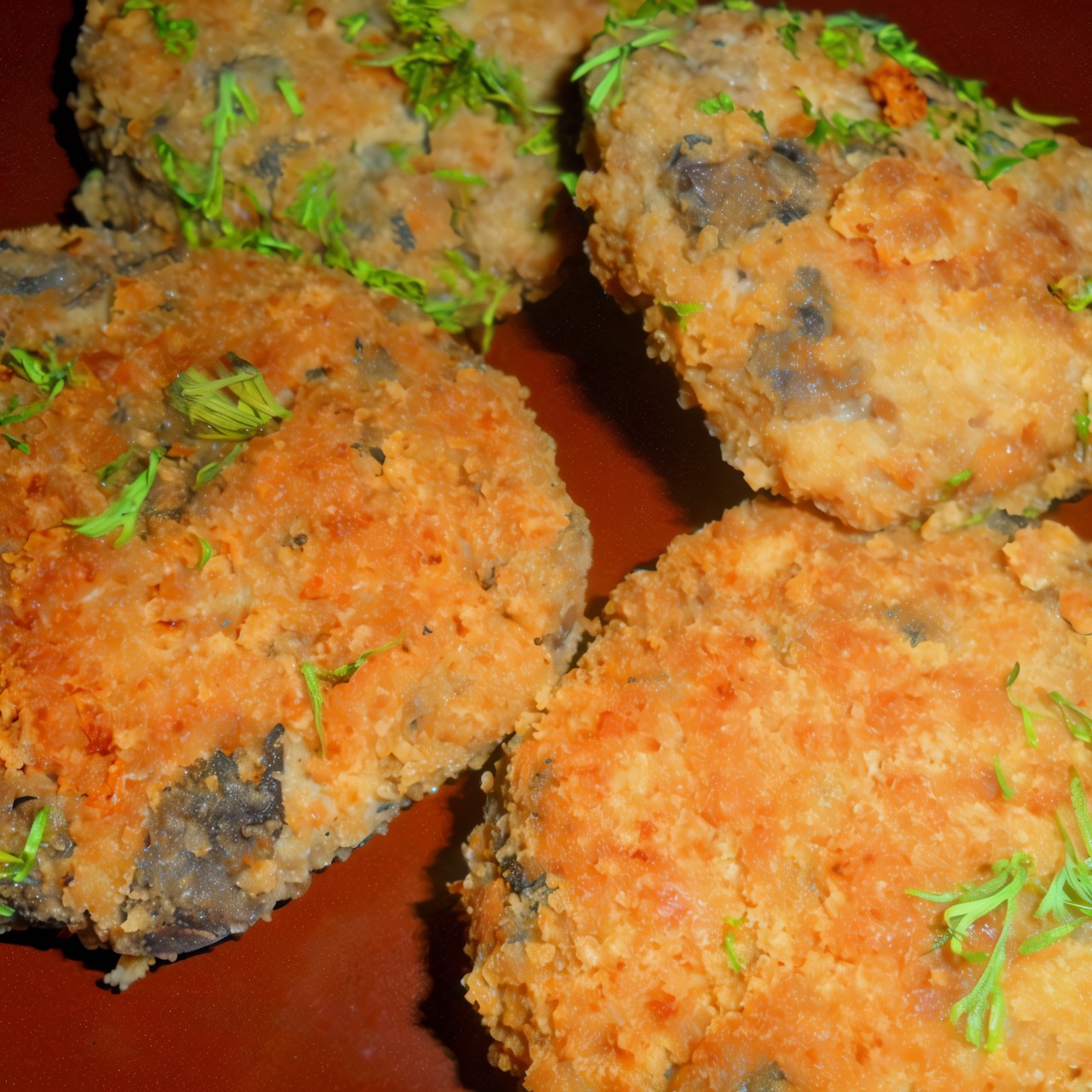 Котлеты мясные с грибами