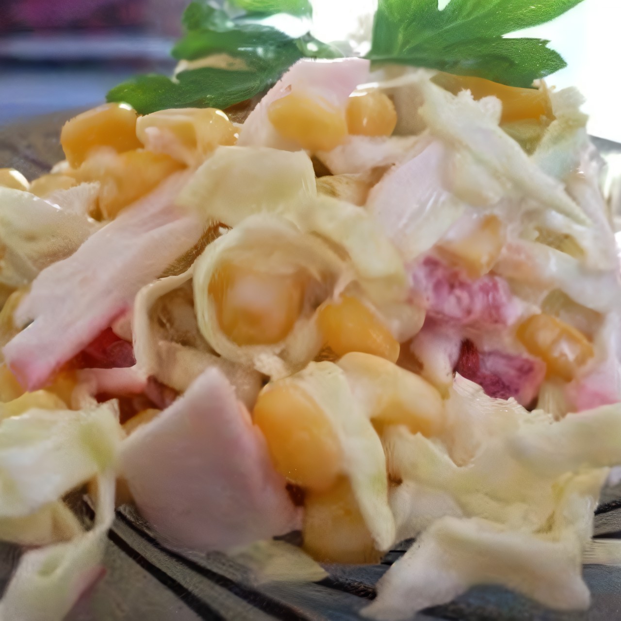 Крабовый салат с капустой