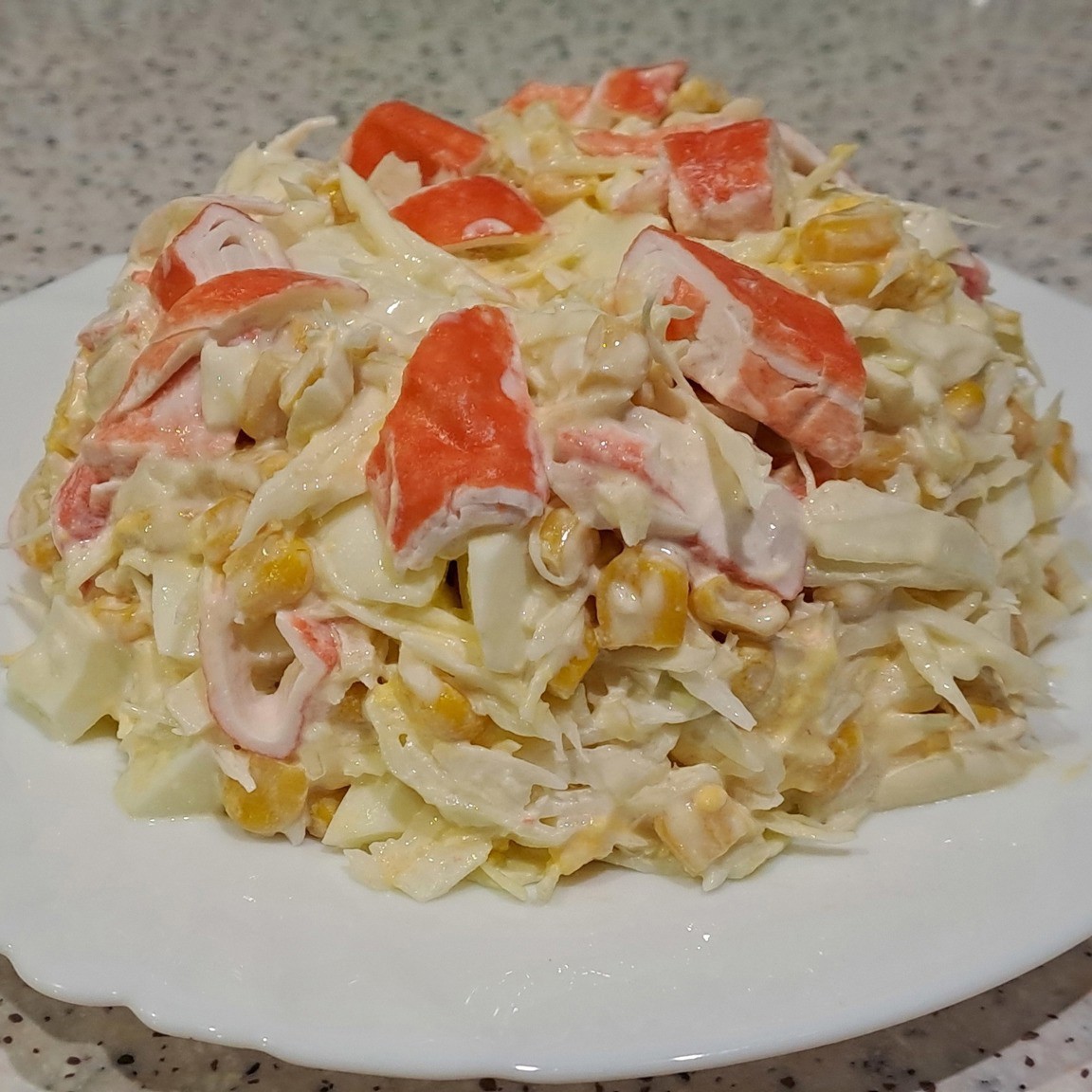 Крабовый салат без риса