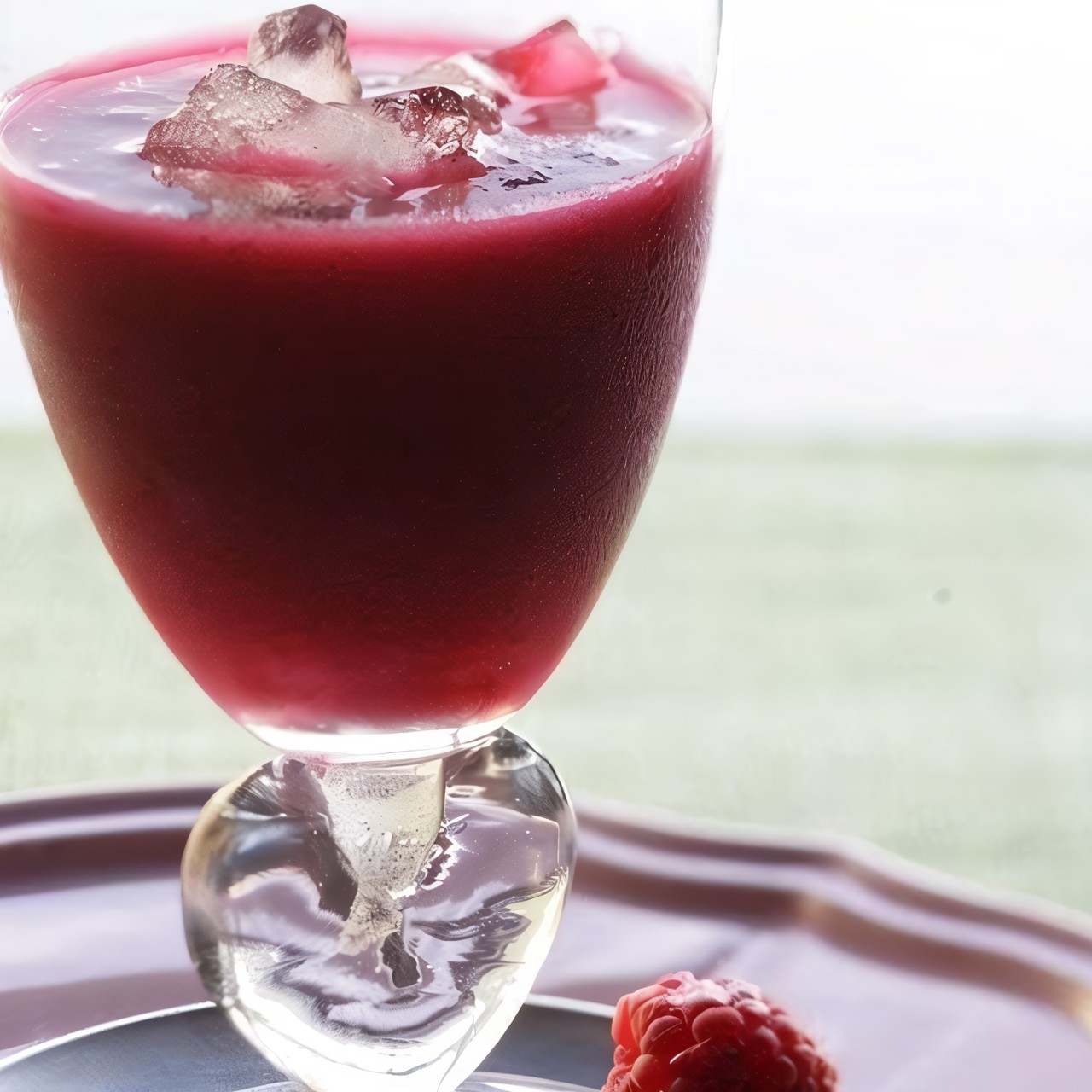 Красное ягодное фраппе