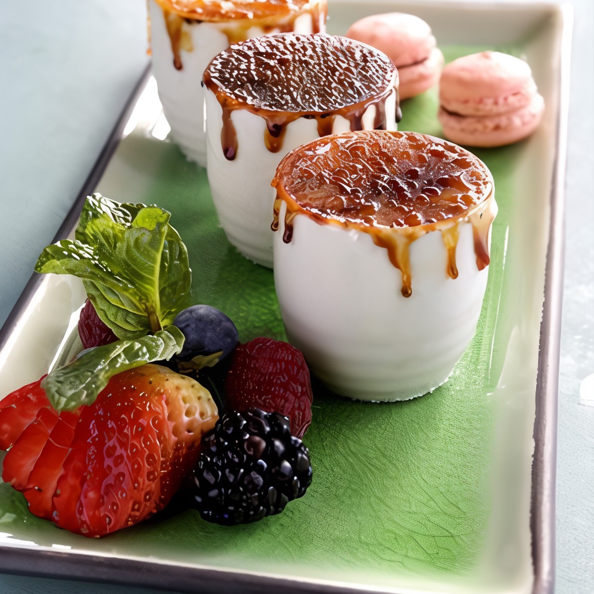 Крем-брюле из клубники