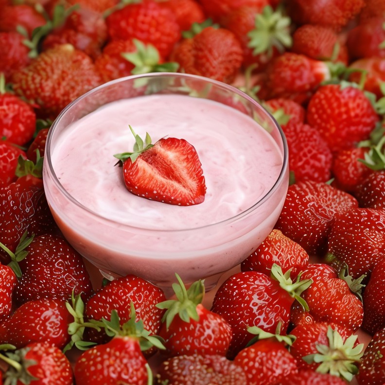 Крем из клубники с кефиром