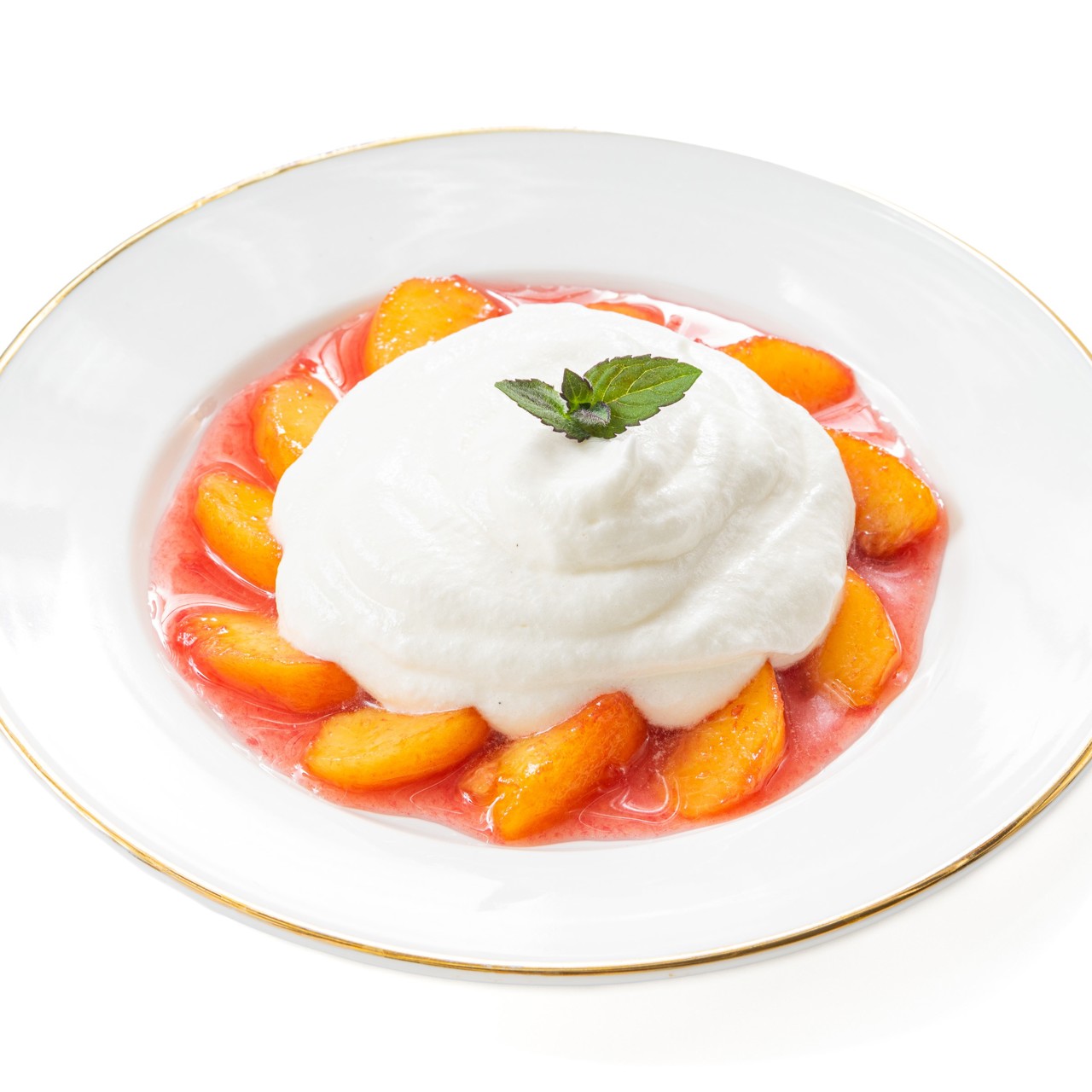 Крем шантильи с персиками