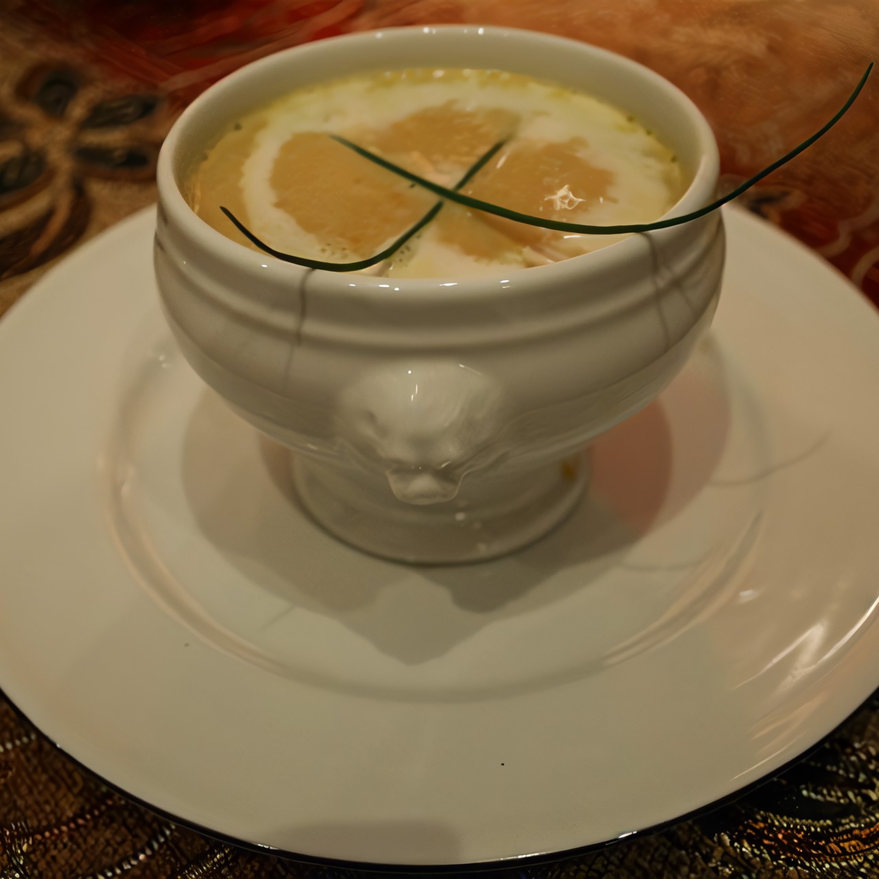 Крем-суп из каштанов с коньяком