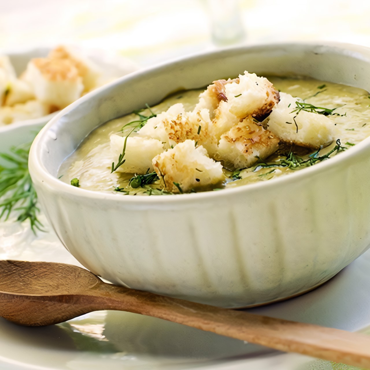 Крем-суп с плавленым сыром и картофелем