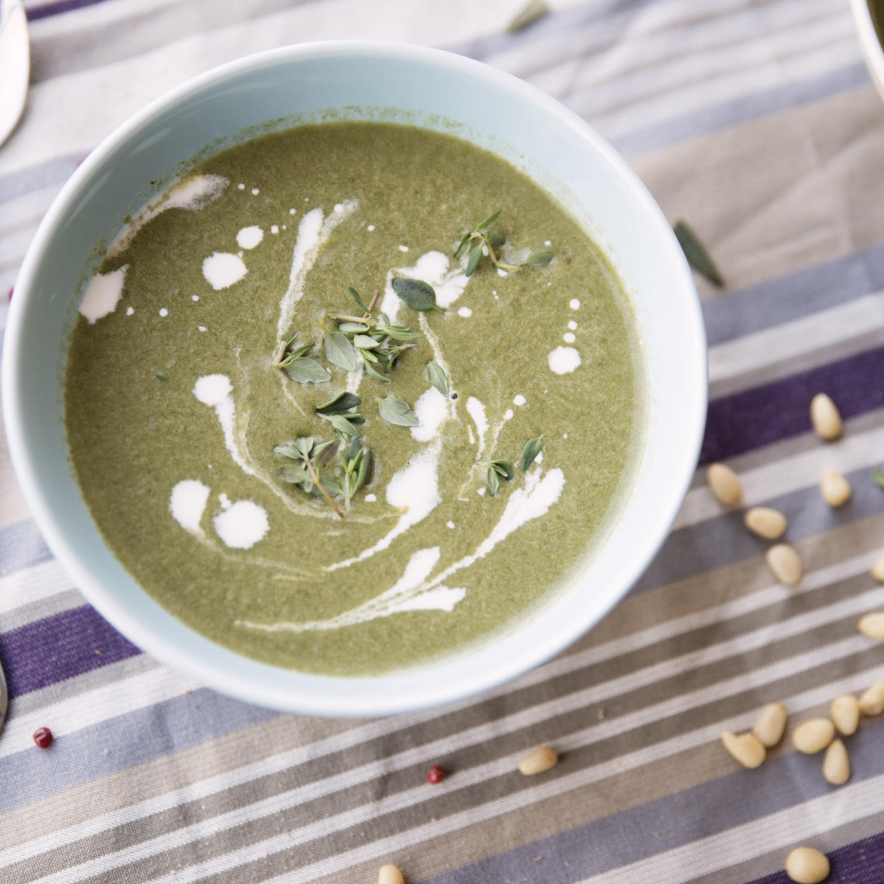 Крем-суп со шпинатом в мультиварке