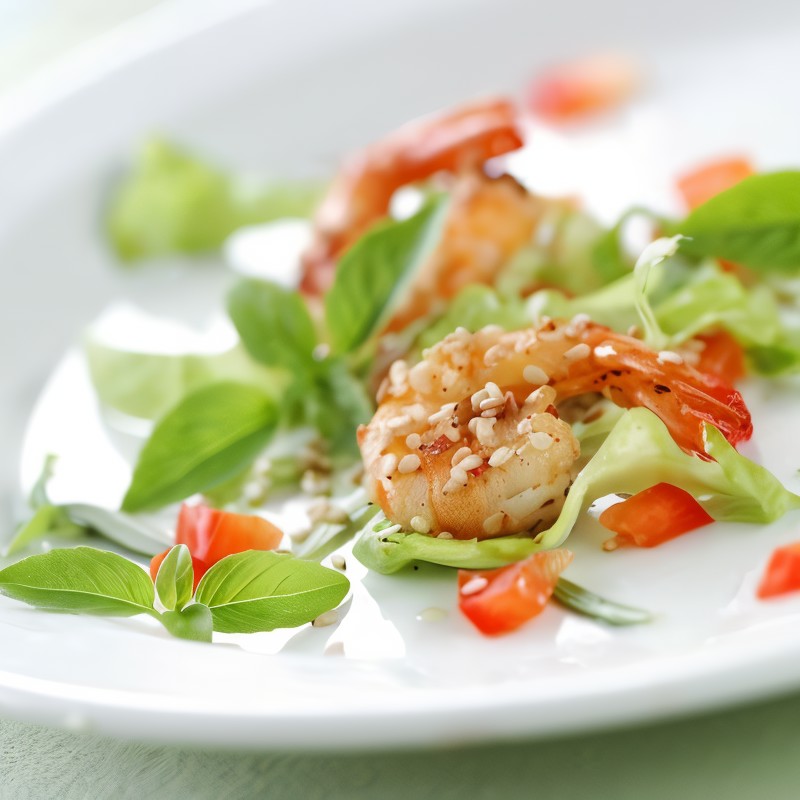 Креветки в ароматной кунжутной панировке