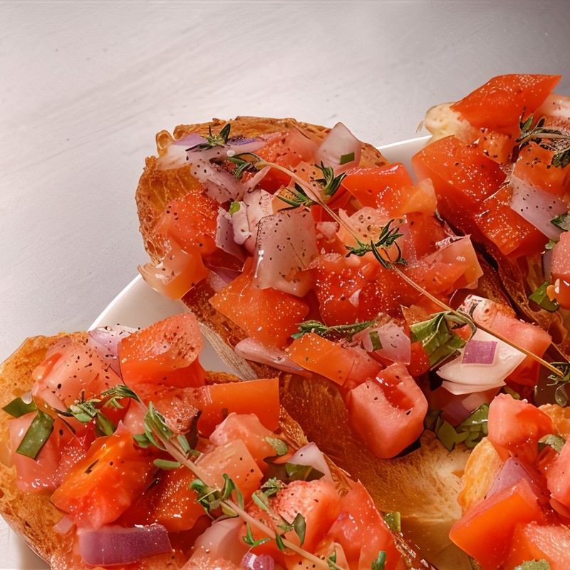 Кростини с помидорами