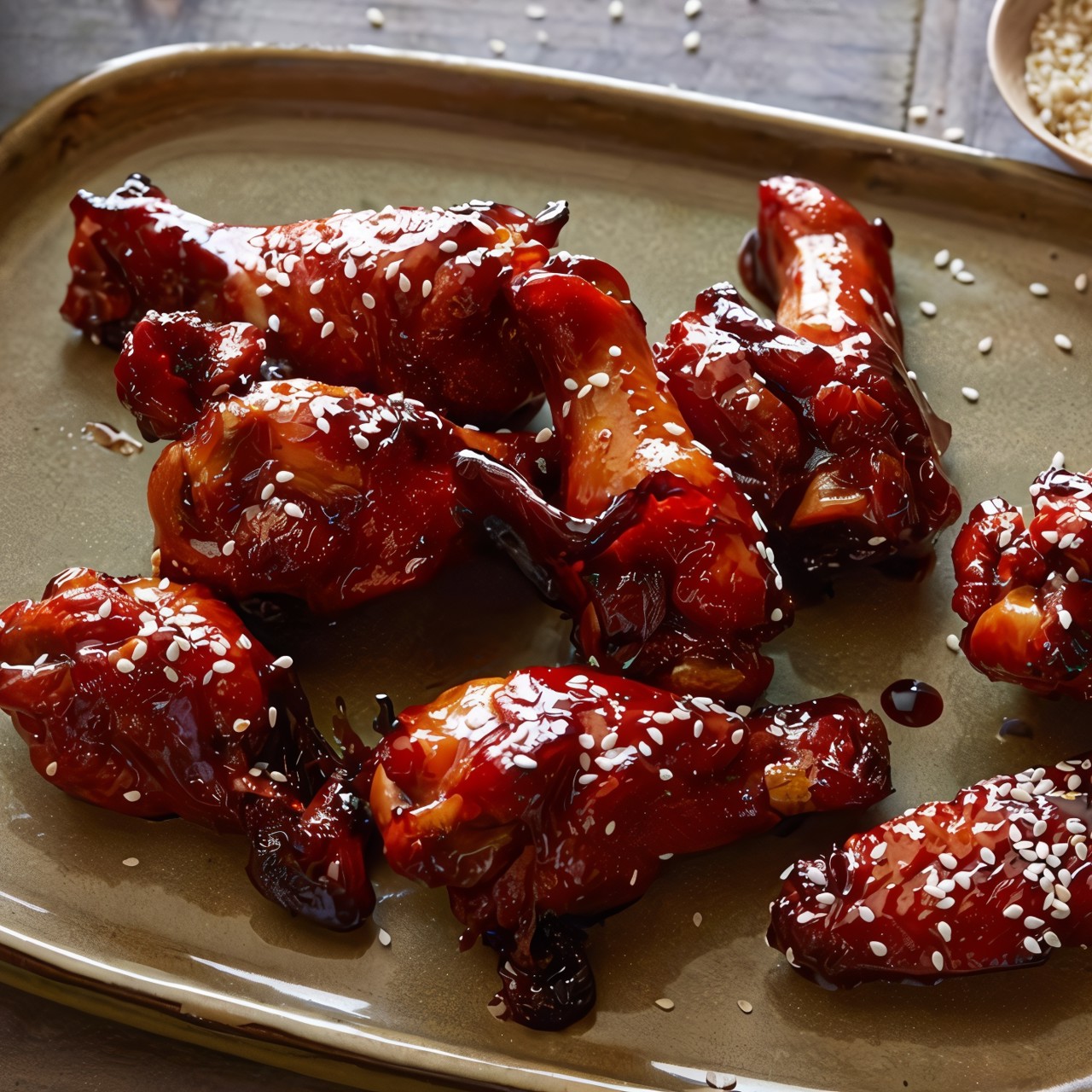 Крылышки в соусе из меда и виски