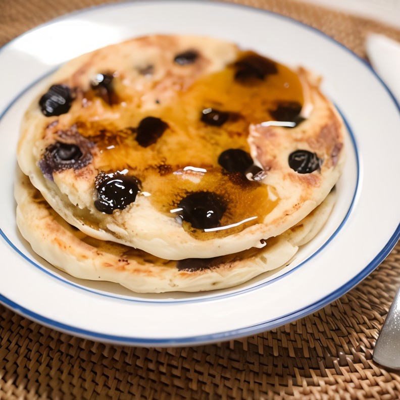 Кукурузные блины с черникой