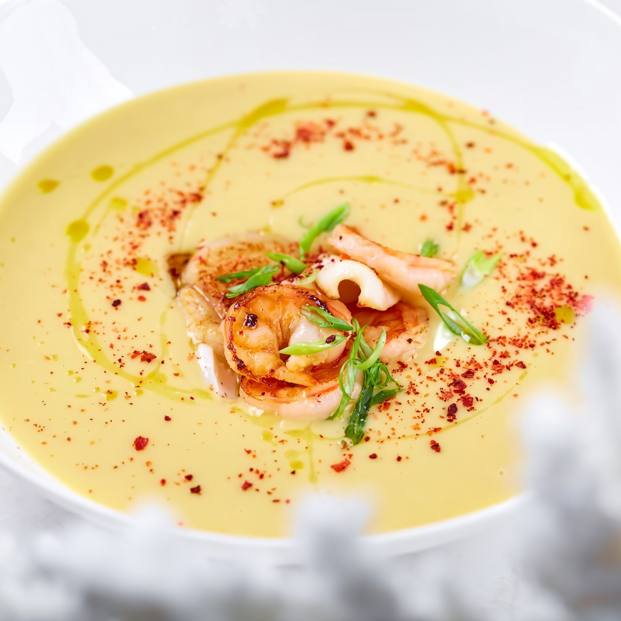 Кукурузный чаудер с морепродуктами