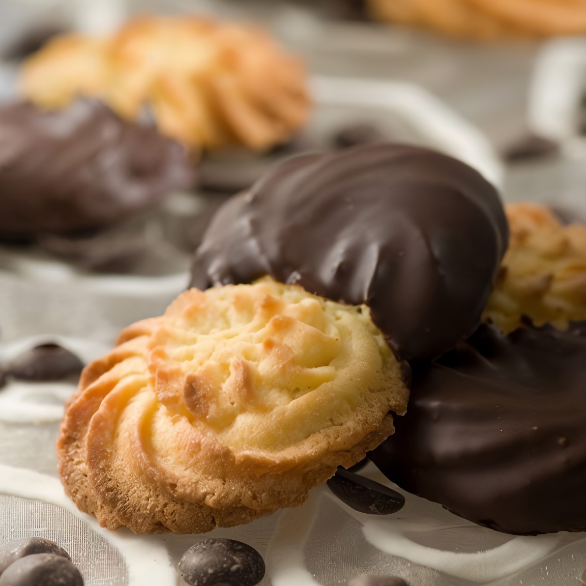 Курабье в шоколадной глазури