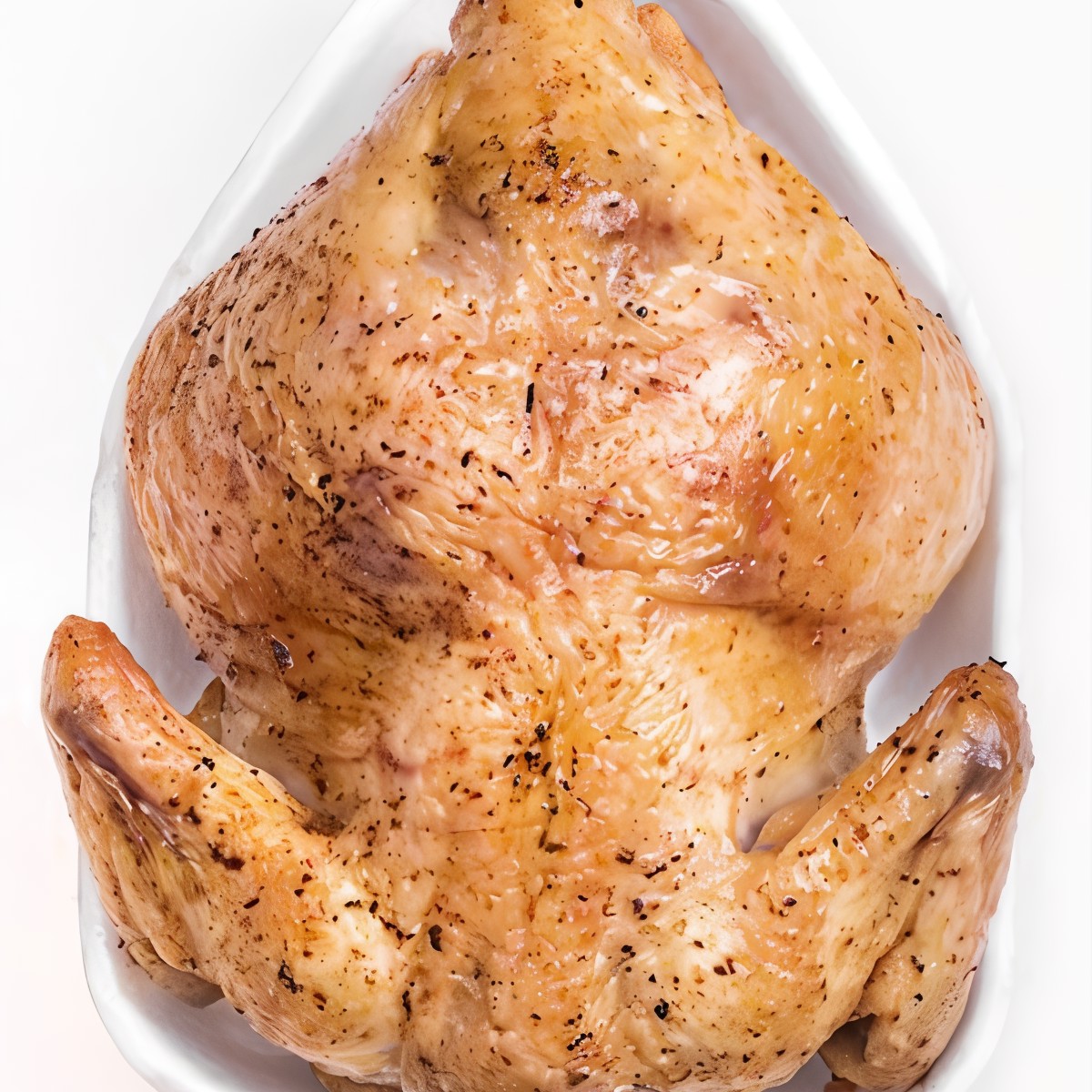 Курица, фаршированная купатами и яблоками