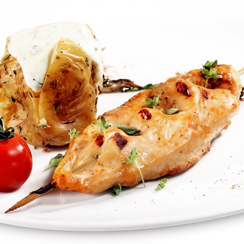 Курица на гриле в средиземноморском чесночном масле