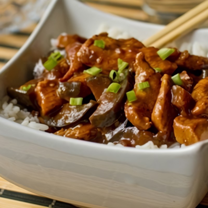 Курица с баклажанами по-китайски