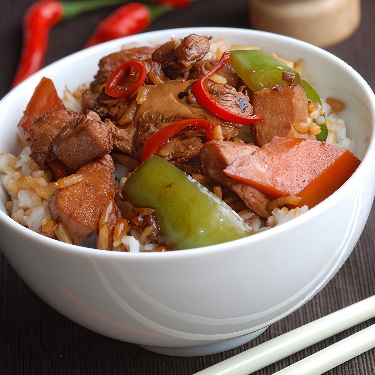 Курица с чили и специями по-бирмански